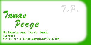 tamas perge business card